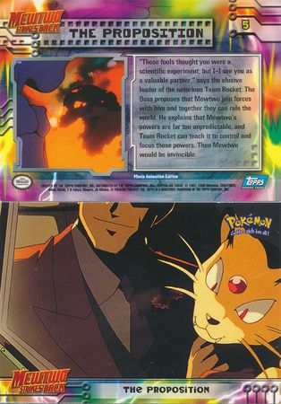 The Proposition - #5 Mewtwo Strikes Back (Topps) Pokemon