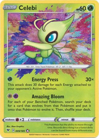 Celebi - 009/185 - Amazing Rare - Sword & Shield: Vivid Voltage