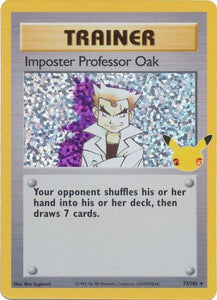 Imposter Professor Oak - 73/102 - Holo Rare - Celebrations Classic Collection