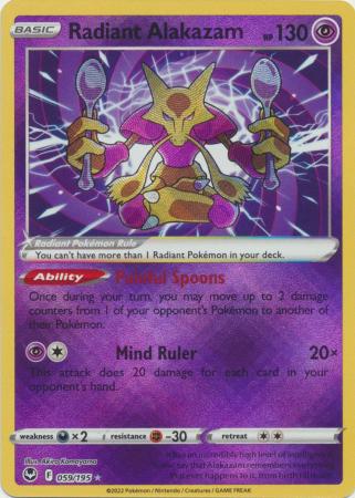 Radiant Alakazam - 059/195 - Radiant Rare - Silver Tempest