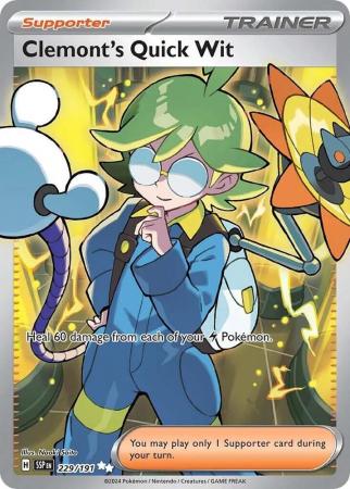 Clemont's Quick Wit - 229/191 - Full Art Secret Rare