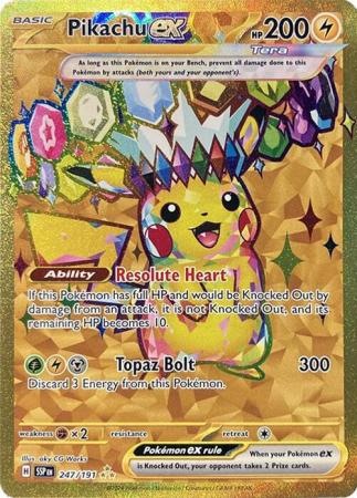 Pikachu ex - 247/191 - Gold Secret Rare