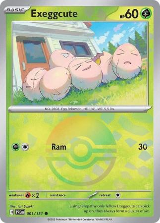 Exeggcute - 001/131 - Common Pokeball Reverse Holo