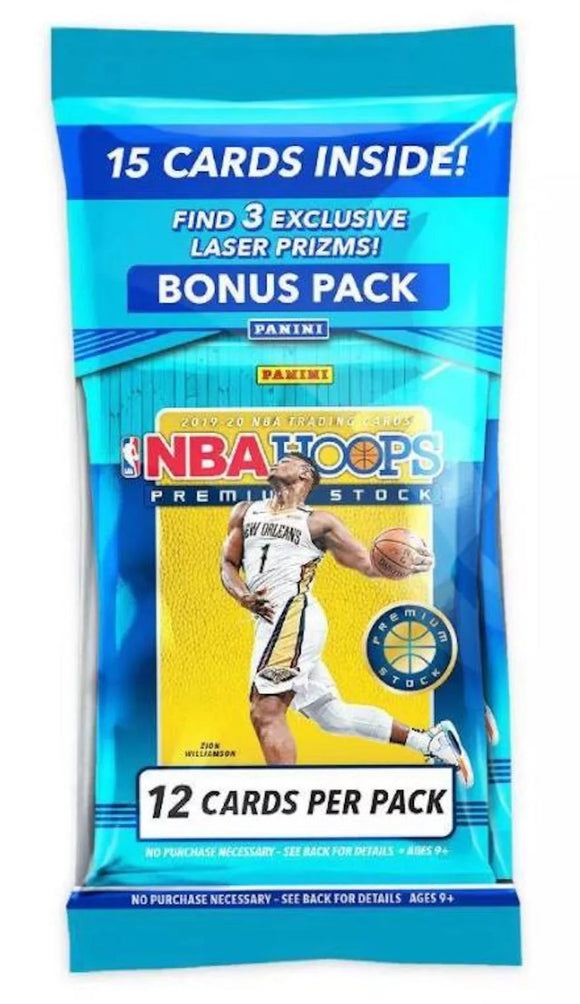 2019/20 Panini Hoops Premium Stock Basketball Cello Multi 15-Card Pack