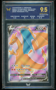 Charizard V - SWSH050 - Full Art Promo ARK 9.5 GEM MINT