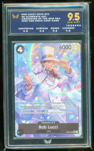 Rob Lucci - (Alternate Art) - Super Rare - OP05-093 - Foil ARK 9.5 GEM MINT