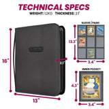 EVORETRO Shield+ 216 Topload Cards Binder Black