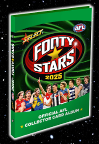 Select Footy Stars 2025 Cardboard Album Display