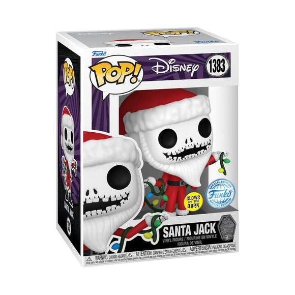 The Nightmare Before Christmas 30th Anniversary - Santa Jack US Exclusive Glow Pop! Vinyl [RS]