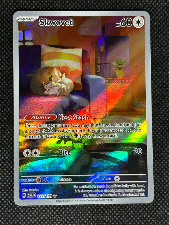 Skwovet 222/198 Scarlet & Violet Illustration Rare Holo