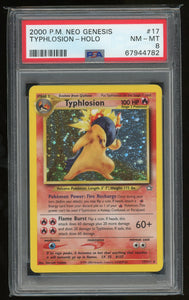 Typhlosion - 17/111 - Holo Unlimited - Neo Genesis PSA 8