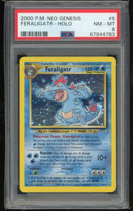 Feraligatr - 5/111 - Holo Unlimited - Neo Genesis PSA 8