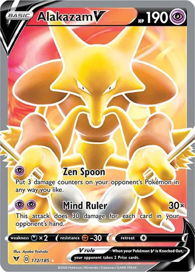 Alakazam V (Full Art) Pokemon • Ultra Rare • 172/185 (B)