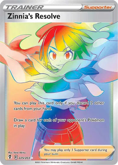 Zinnia's Resolve (Secret) Pokemon • Secret Rare • 225/203 (B)