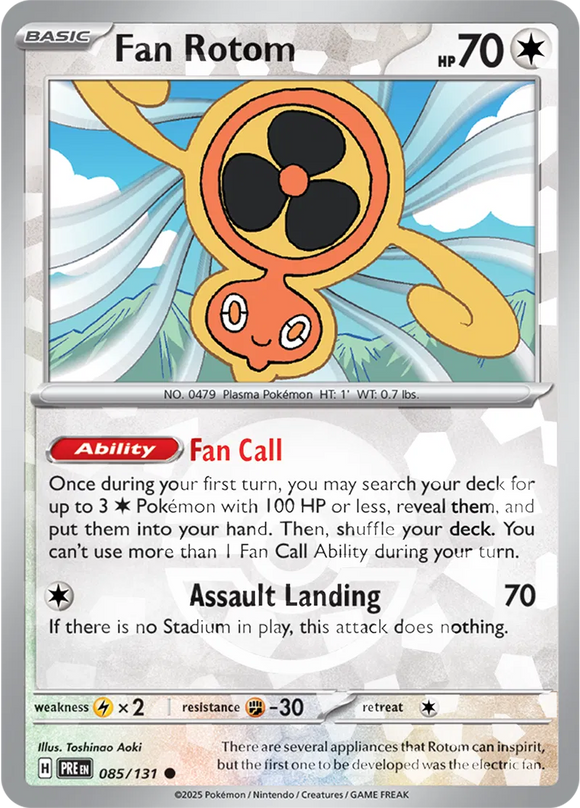 Fan Rotom (Poke Ball Pattern) Pokemon • Common • 085/131 (B)